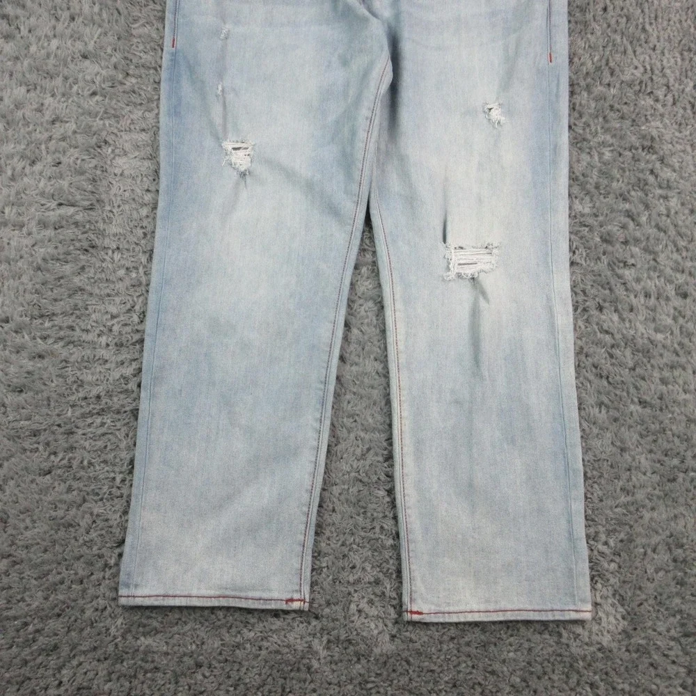 True Religion Jeans Mens 40 Blue Light Wash Straight Relaxed Bobby 42x32*